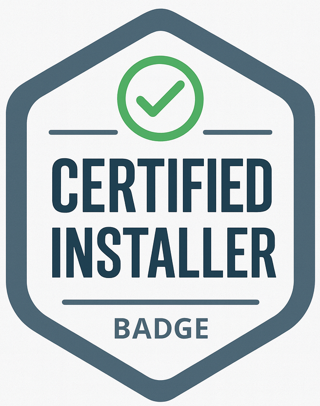 Certified installer badge