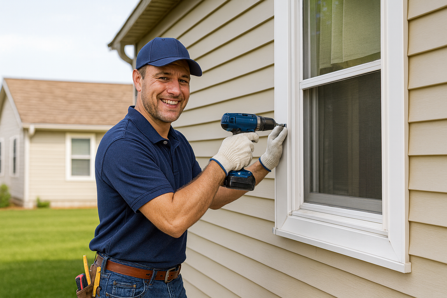 Contractor working on a home project